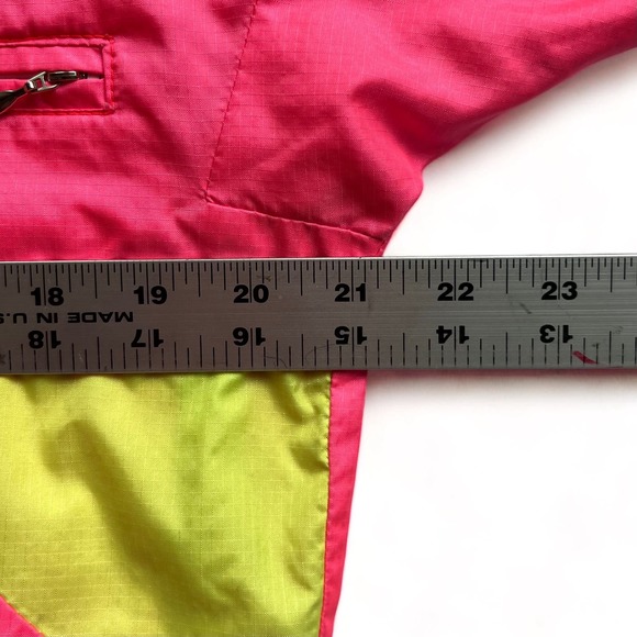 Vintage 80s Serac Anorak Lined Windbreaker Nylon Zip Jacket Neon Pink 4 S Ski - Picture 9 of 16